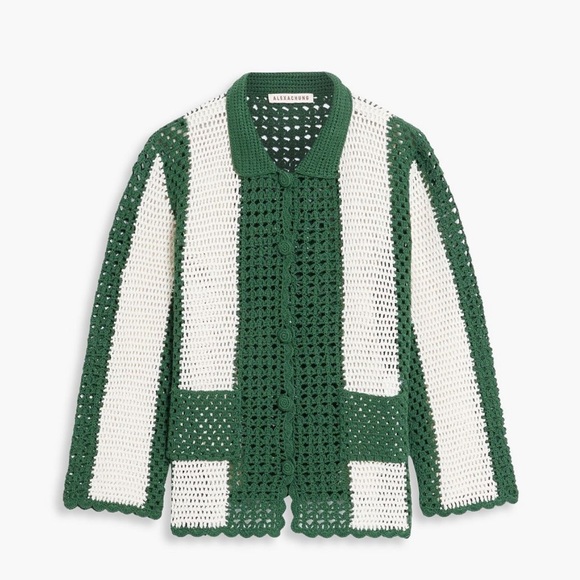 ALEXACHUNG
Bowling two-tone crocheted cotton jacket - Picture 1 of 4